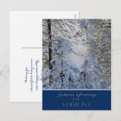 Vermont Christmas Kaart / staat specifieke briefka (Voorkant / Achterkant)
