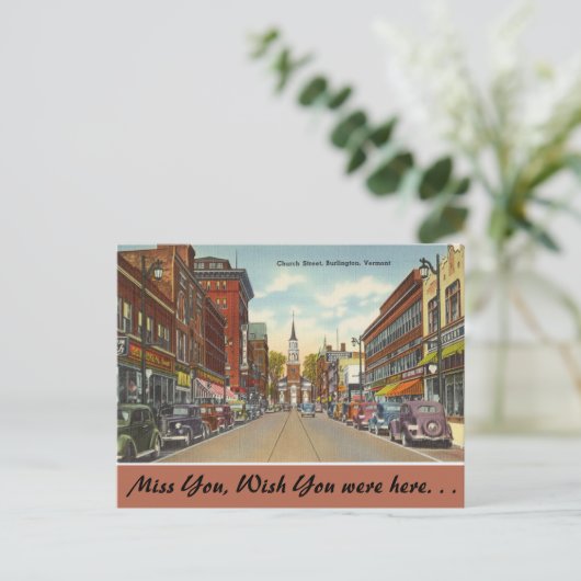 Vermont, Church Street, Burlington Briefkaart (Staand voorkant)