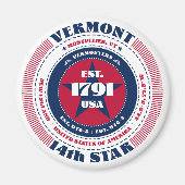 Vermont Circle Typography Souvenir Magnet (Voorkant)