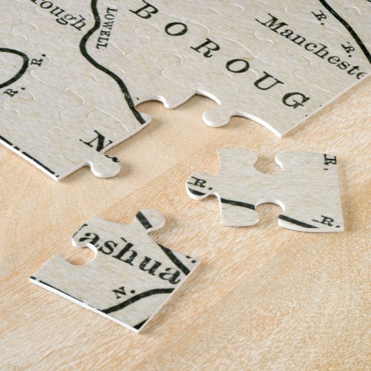 Vermont Cities & Roads Colorful Map Legpuzzel (Zijkant)