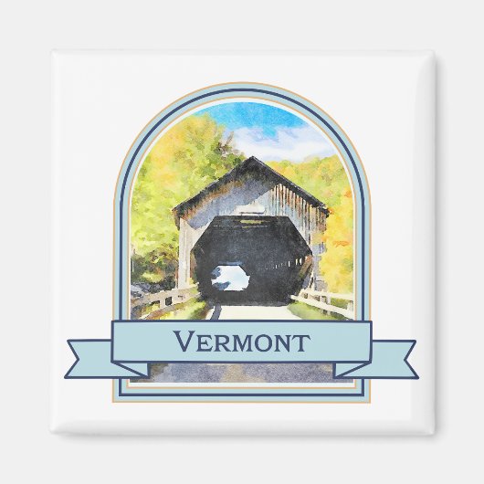 Vermont Covered Bridge Magneet (Voorkant)