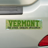 Vermont: De andere kleinere Wisconsin Bumpersticker (Op auto)