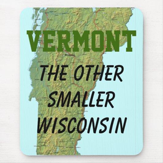 Vermont: De andere kleinere Wisconsin Muismat (Voorkant)