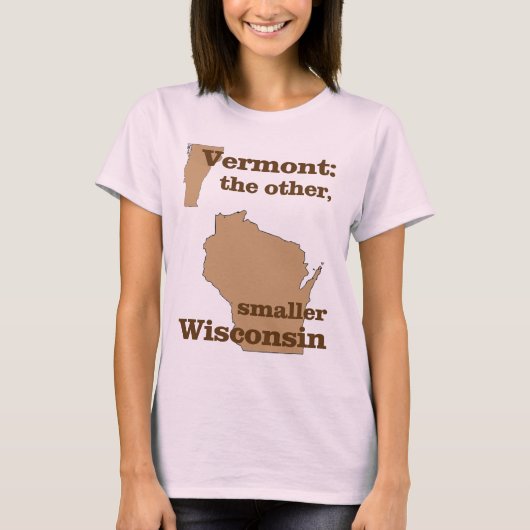 Vermont: de andere, kleinere Wisconsin T-shirt (Voorkant)