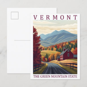 Vermont de Green Mountains Staat USA Reisbestemmin Briefkaart