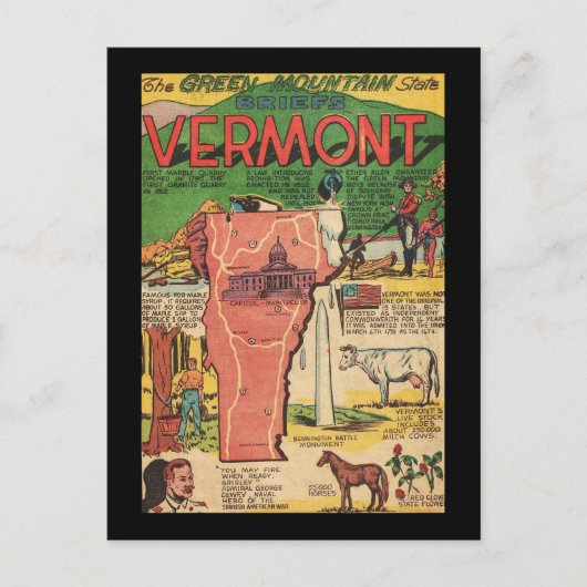 Vermont de Groene Berbelstaat Briefkaart (Voorkant)