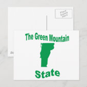 Vermont: De Groene Berg Staat Briefkaart (Voorkant / Achterkant)