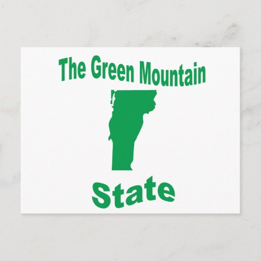 Vermont: De Groene Berg Staat Briefkaart (Voorkant)