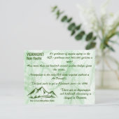 Vermont, de Groene Berg-staatsfeiten Briefkaart (Staand voorkant)