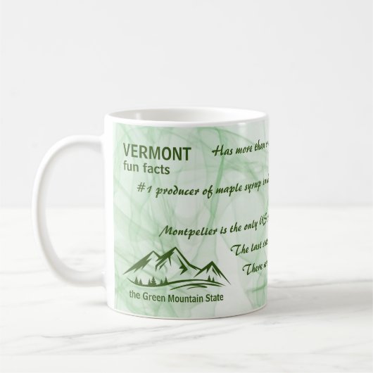Vermont, de Groene Berg-staatsfeiten Koffiemok (Links)
