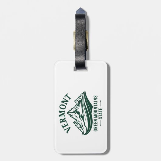 Vermont De staat Groen Berg Bagagelabel (Achterkant verticaal)