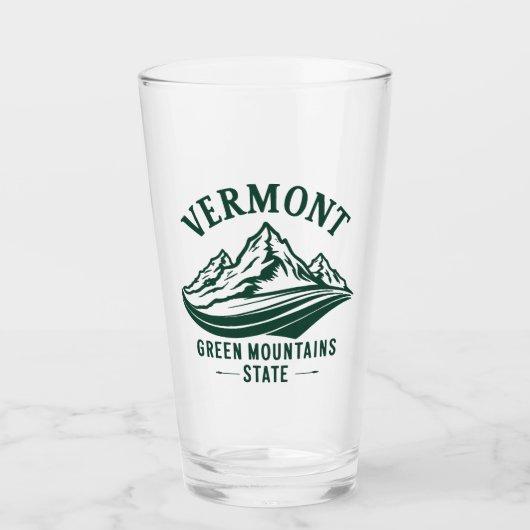Vermont De staat Groen Berg Glas (Voorkant)