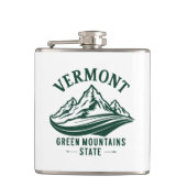 Vermont De staat Groen Berg Heupfles (Voorkant)