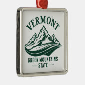 Vermont De staat Groen Berg Metalen Ornament (Rechts)