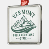 Vermont De staat Groen Berg Metalen Ornament (Links)