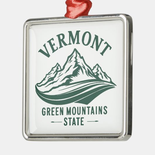 Vermont De staat Groen Berg Metalen Ornament (Links)