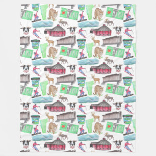 Vermont Design Fleece Blanket Deken