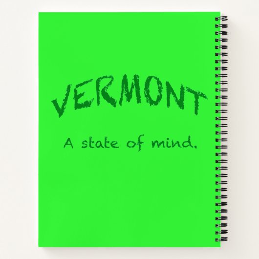 Vermont. Een gemoedstoestand Notitieboek (Achterkant)