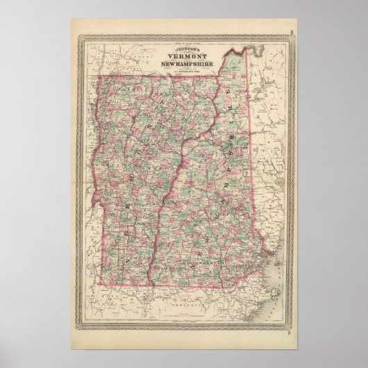 Vermont en New Hampshire 2 Poster (Voorkant)