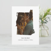 Vermont en New Hampshire Sla de datum fotokaart op Save The Date (Staand voorkant)