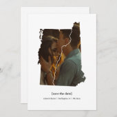 Vermont en New Hampshire Sla de datum fotokaart op Save The Date (Voorkant / Achterkant)