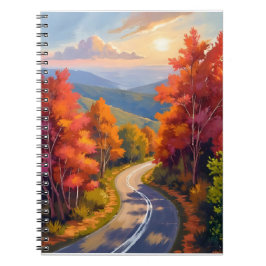Vermont Fall Foliage Watercolor Landscape Notitieboek