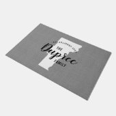 Vermont Family Monogram State Doormat Deurmat (Schuin)