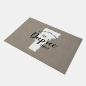 Vermont Family Monogram State Doormat Deurmat (Schuin)