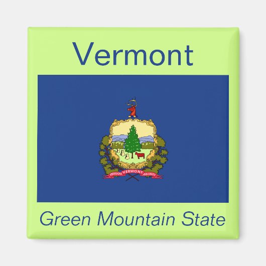 Vermont Flag Magnet (Voorkant)