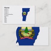 Vermont Flag Map Visitekaartje (Voorkant / Achterkant)