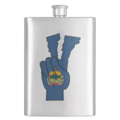 Vermont Flag Peace Sign-fles Flacon (Voorkant)