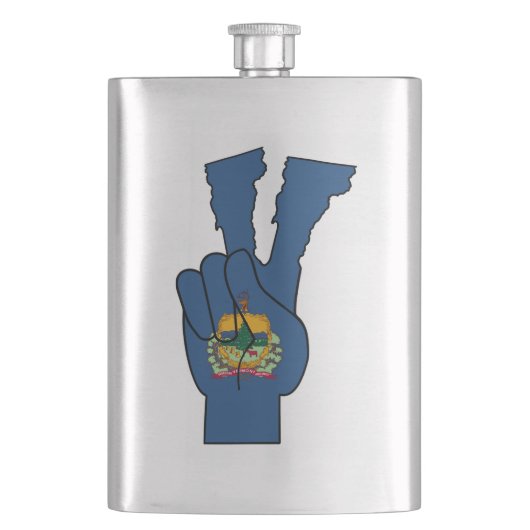 Vermont Flag Peace Sign-fles Flacon (Voorkant)