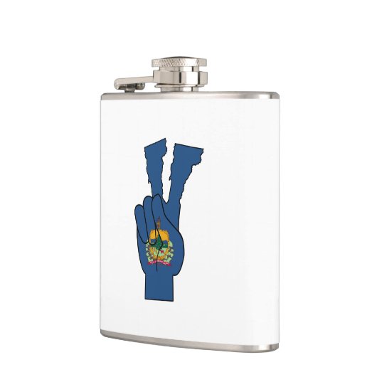 Vermont Flag Peace Sign Heupfles (Links)