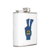 Vermont Flag Peace Sign Heupfles (Rechts)