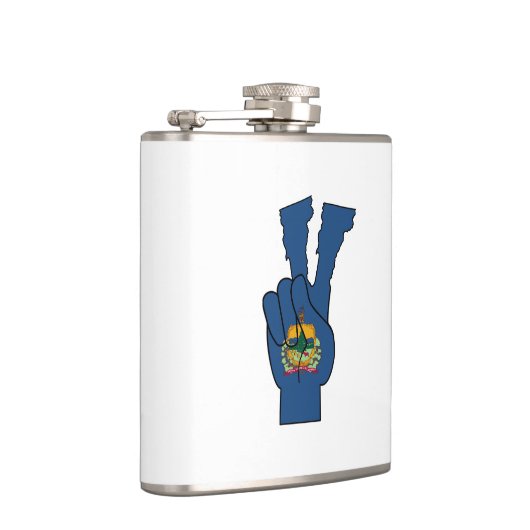 Vermont Flag Peace Sign Heupfles (Rechts)