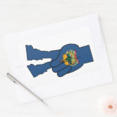 Vermont Flag Peace Sign Rechthoekige Sticker (Envelop)