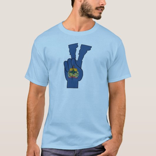 Vermont Flag Peace Sign-Shirt T-shirt (Voorkant)