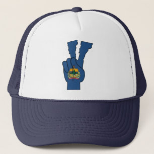 Vermont Flag Peace Sign Trucker Pet