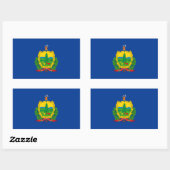 Vermont Flag Rechthoekige Sticker (Vel)