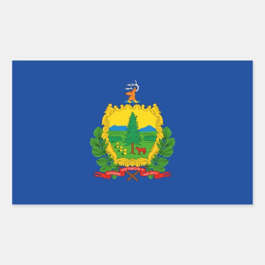 Vermont Flag Rechthoekige Sticker (Voorkant)