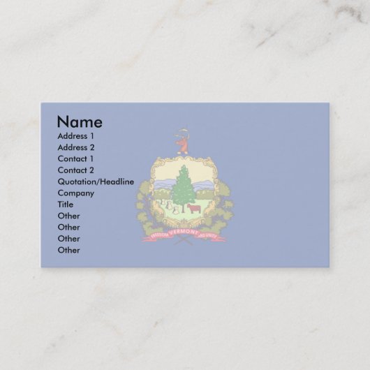 Vermont Flag Visitekaartje (Voorkant)