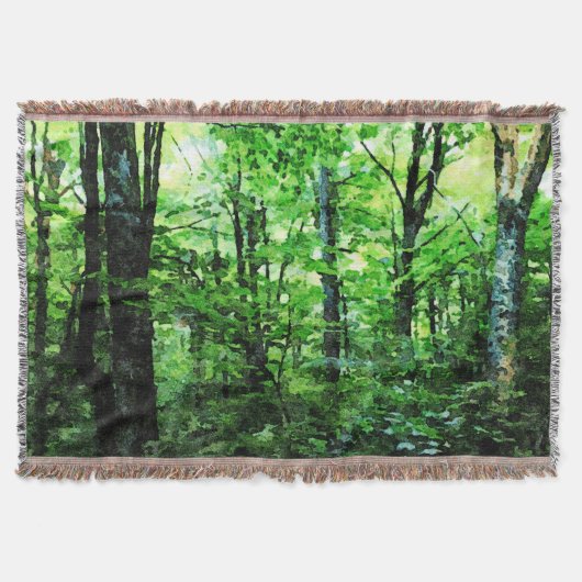 Vermont Forest in de zomer Deken (Voorkant)