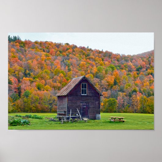 Vermont Garden in het najaar Poster (Voorkant)