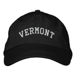 Vermont geborduurd verstelbaar Pet zwart