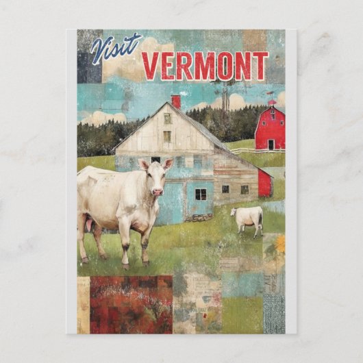 Vermont gestileerde  Boerderij reizen Briefkaart (Voorkant)