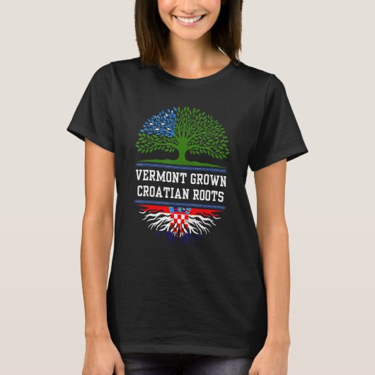 Vermont geteeld met Kroatische roots Kroatië T-shirt (Voorkant)