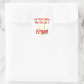 Vermont - glimlachen ronde sticker (Tas)