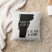 Vermont GPS-coördinaten met Hart Kussen (Deken)