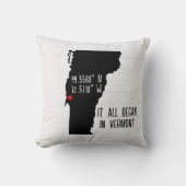 Vermont GPS-coördinaten met Hart Kussen (Voorkant)