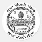 Vermont Great Seal Custom Sticker (Voorkant)